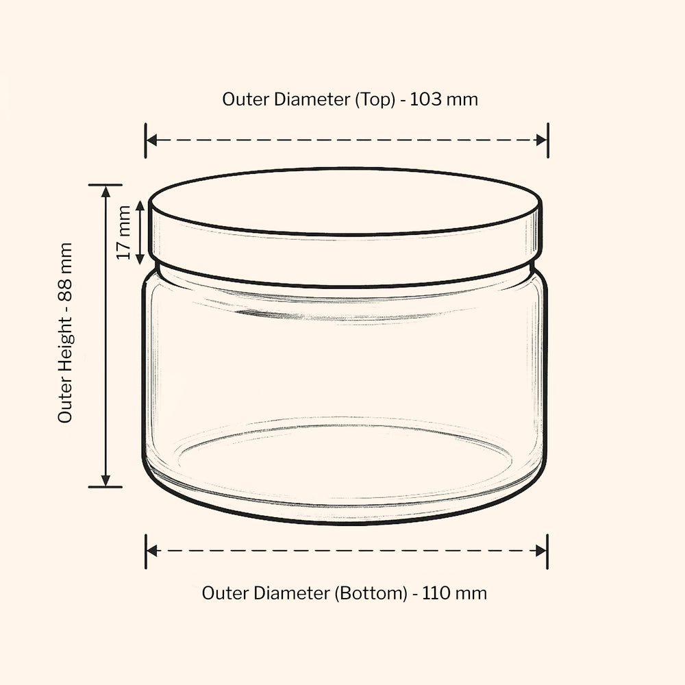 40cl Apothecary Jar with Urea Lid - Amber