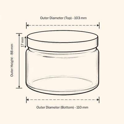 40cl Apothecary Jar with Urea Lid - Amber