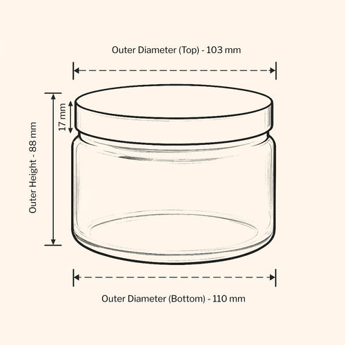 40cl Apothecary Jar with Urea Lid - Amber