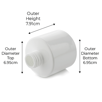 100ml Squat Circular Diffuser Bottle - Gloss White