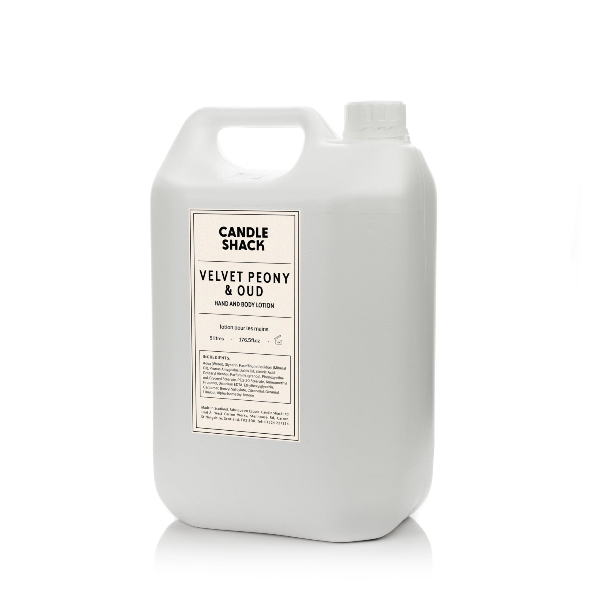 5 liter Hand & Body Lotion - Velvet Peony & Oud 