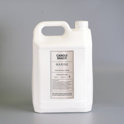 5 litre bottle of Marine fragrance hand and body lotion