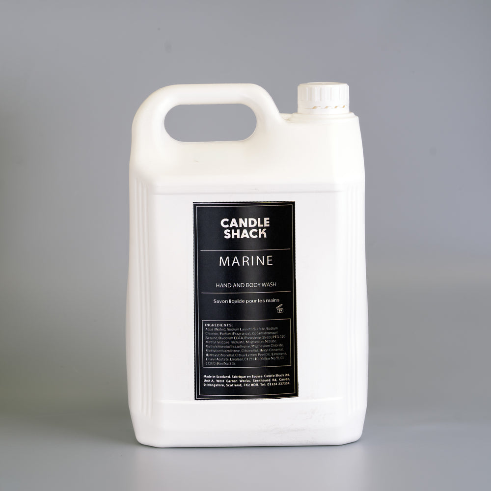 5 litre bottle of Marine fragrance hand and body wash