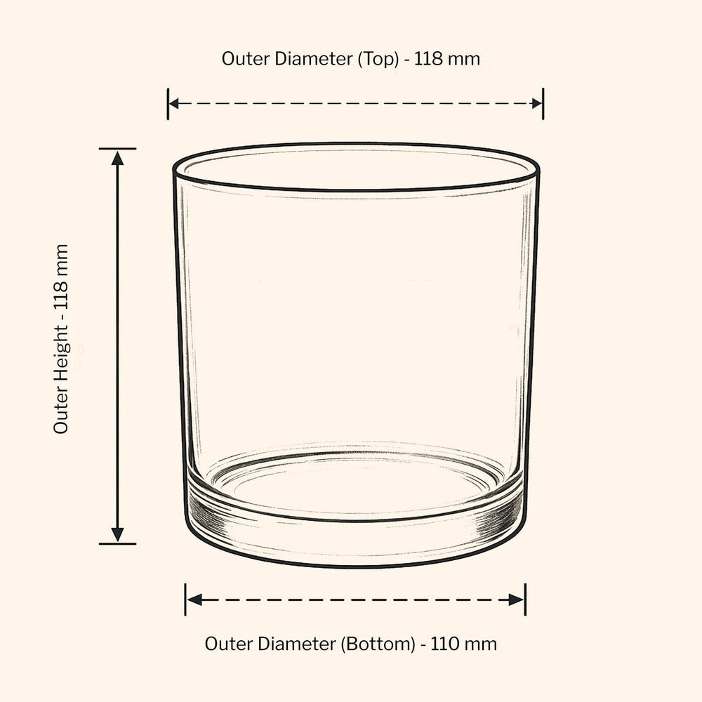 Pot à bougie en ébène 64 cl - Ambre (boîte de 6)