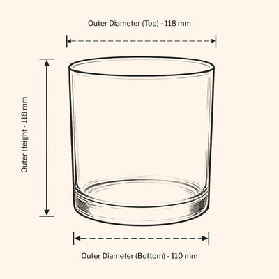 Pot à bougie en ébène 64 cl - Ambre (boîte de 6)