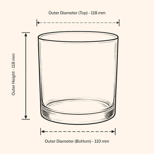 64cl Ebenholz-Kerzenschale - Gold