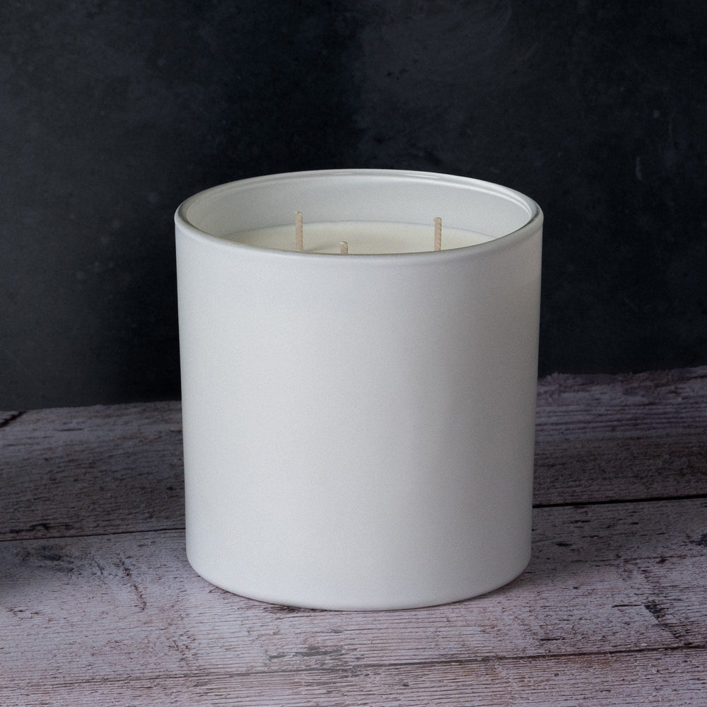 Bougie en pot Ebony 64 cl - Blanc mat (boîte de 6)