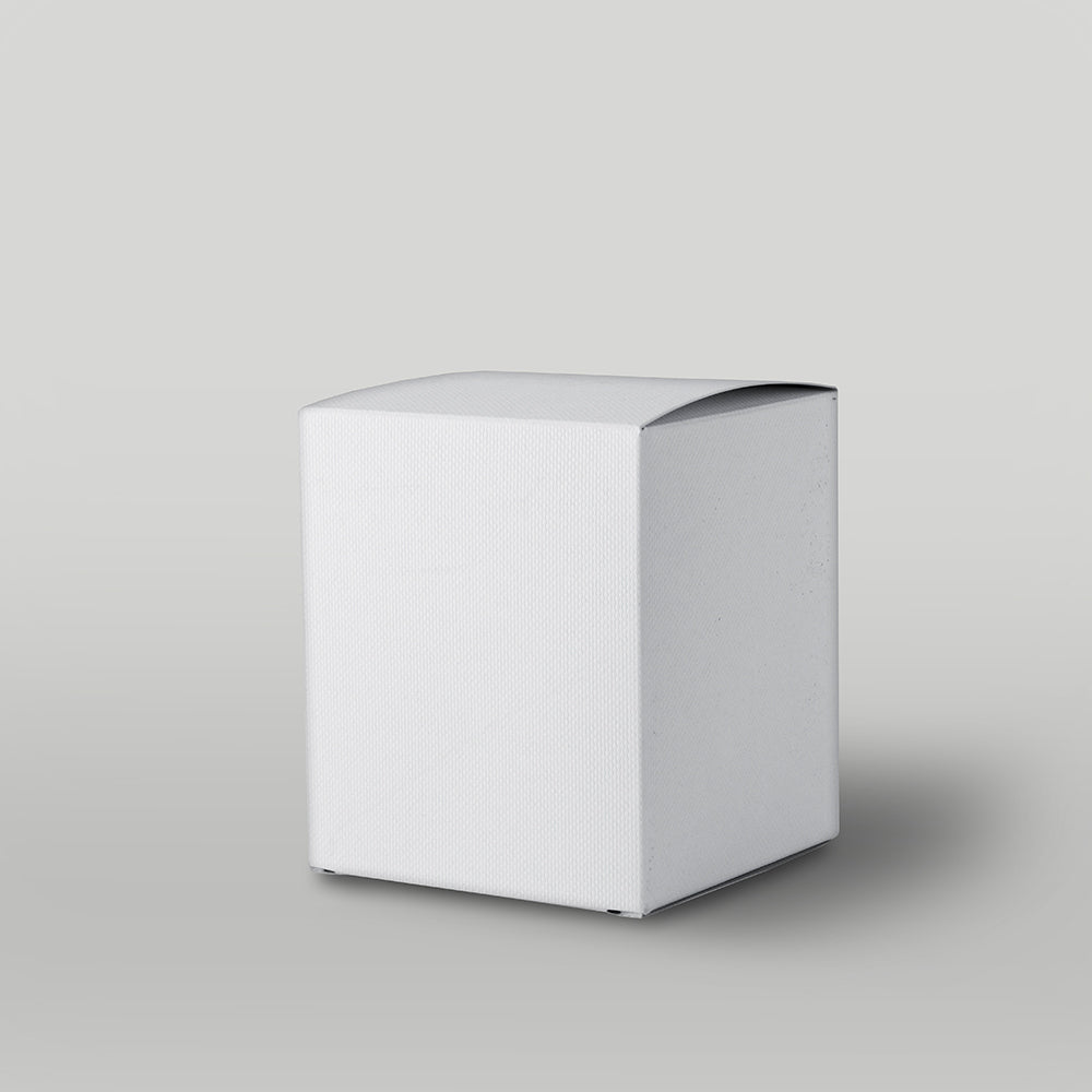 Weiße geriffelte Kerzenbox (Größe 1)