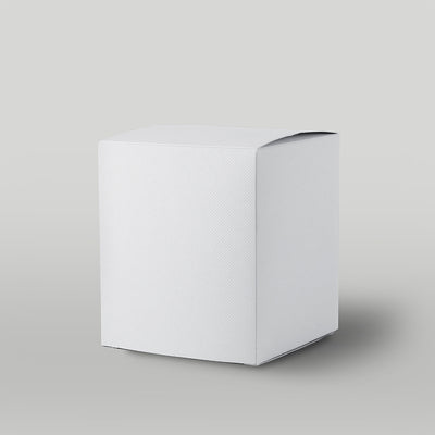 Weiße geriffelte Kerzenbox (Größe 2)
