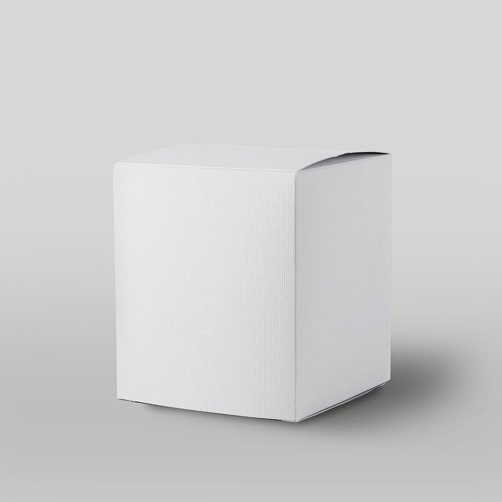 Weiße geriffelte Kerzenbox (Größe 4)