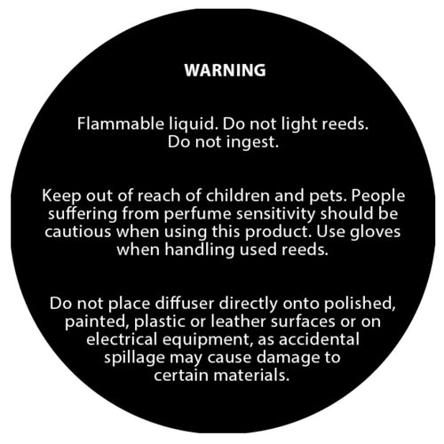 50mm Black Diffuser Safety Label