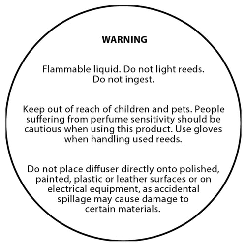 50mm White Diffuser Safety Label