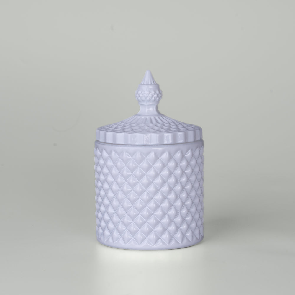 23cl White Gloss Geo Jar - Limited Edition