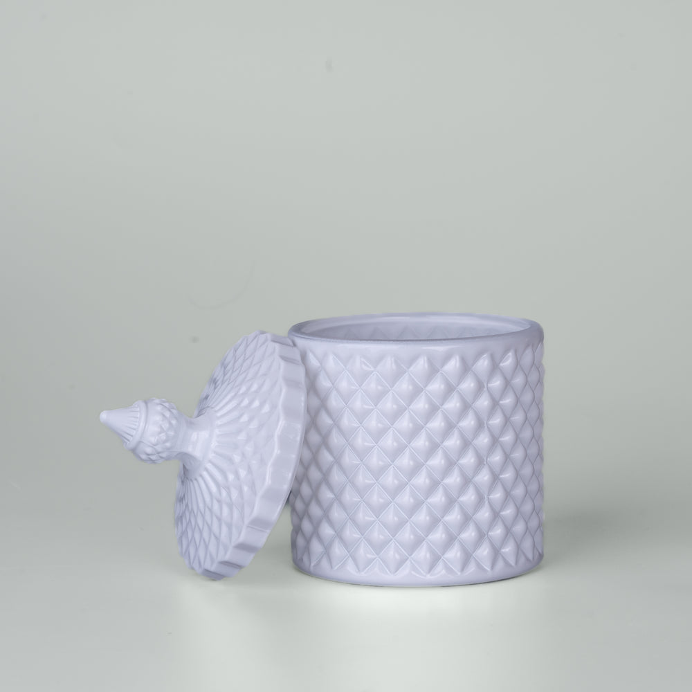 23cl White Gloss Geo Jar - Limited Edition
