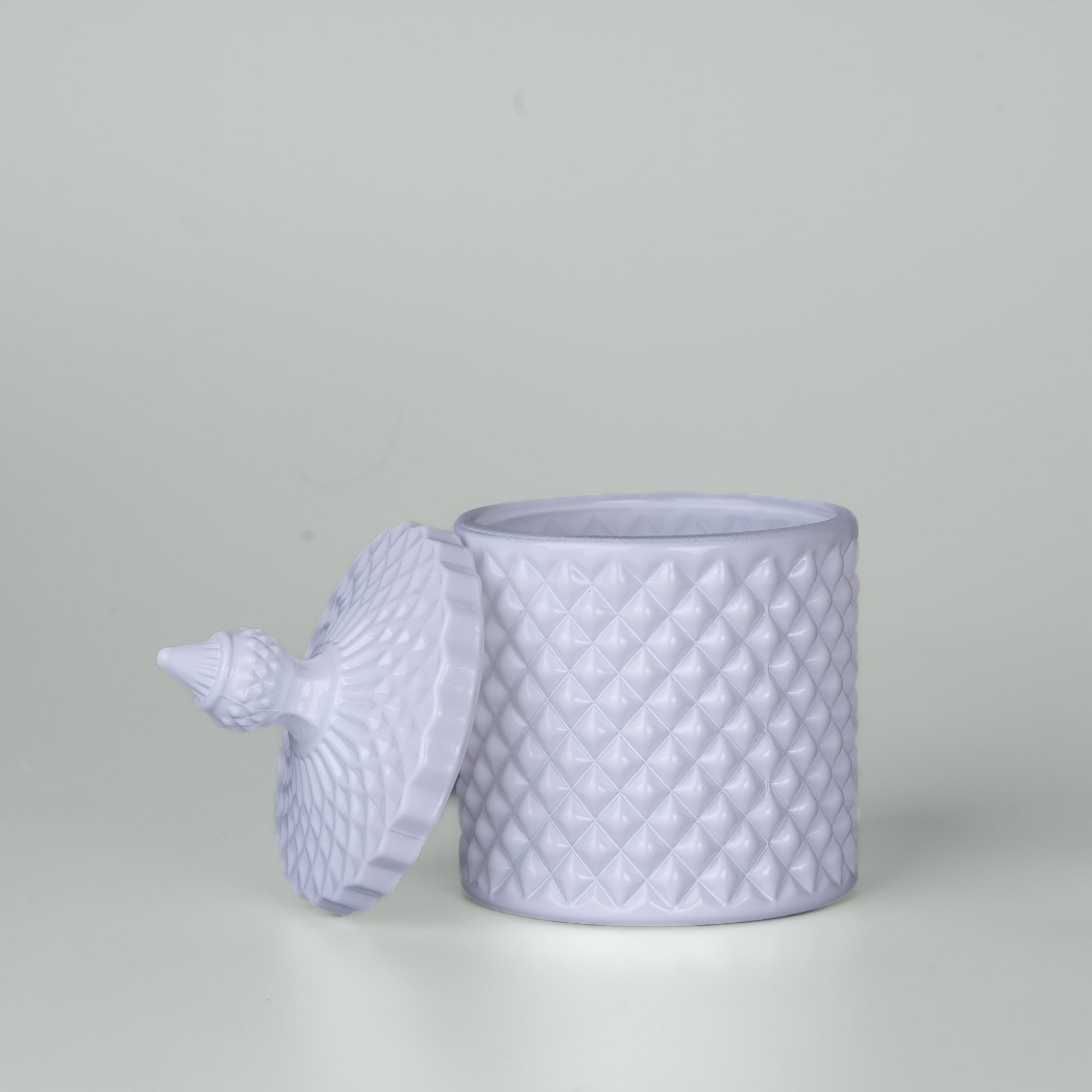 23cl White Gloss Geo Jar - Limited Edition