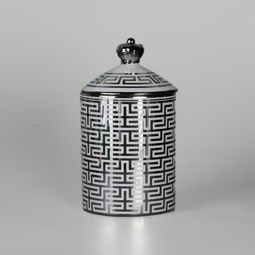 30cl White Crown Geo Ceramic Jar - Limited Edition