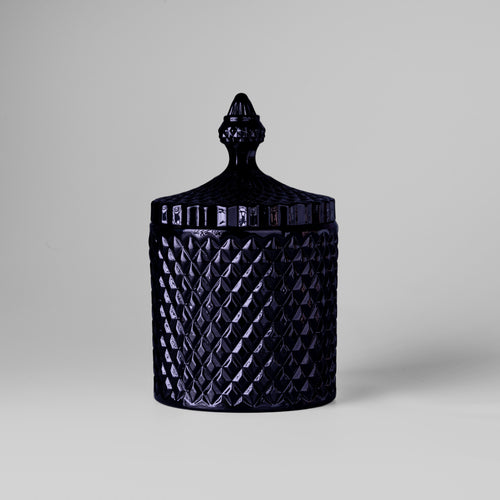 50cl Large High Gloss Black Geo Jar - Limited Edition