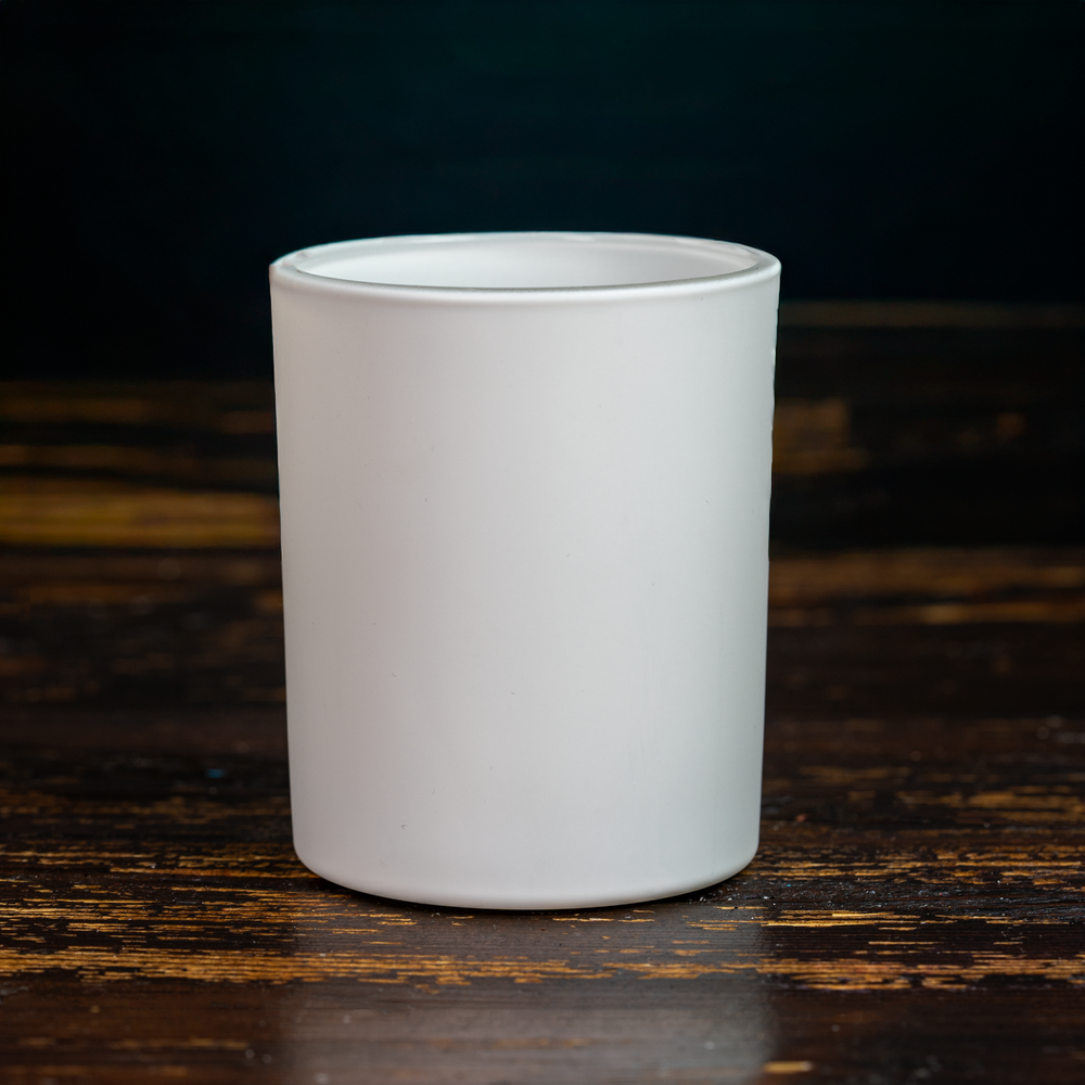 30cl Ebony Kerzenglas - Weiß Matt