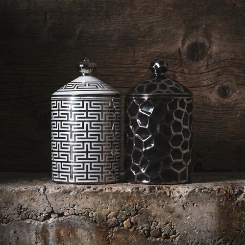 30cl Black Honeycomb Ceramic Jar - Limited Edition