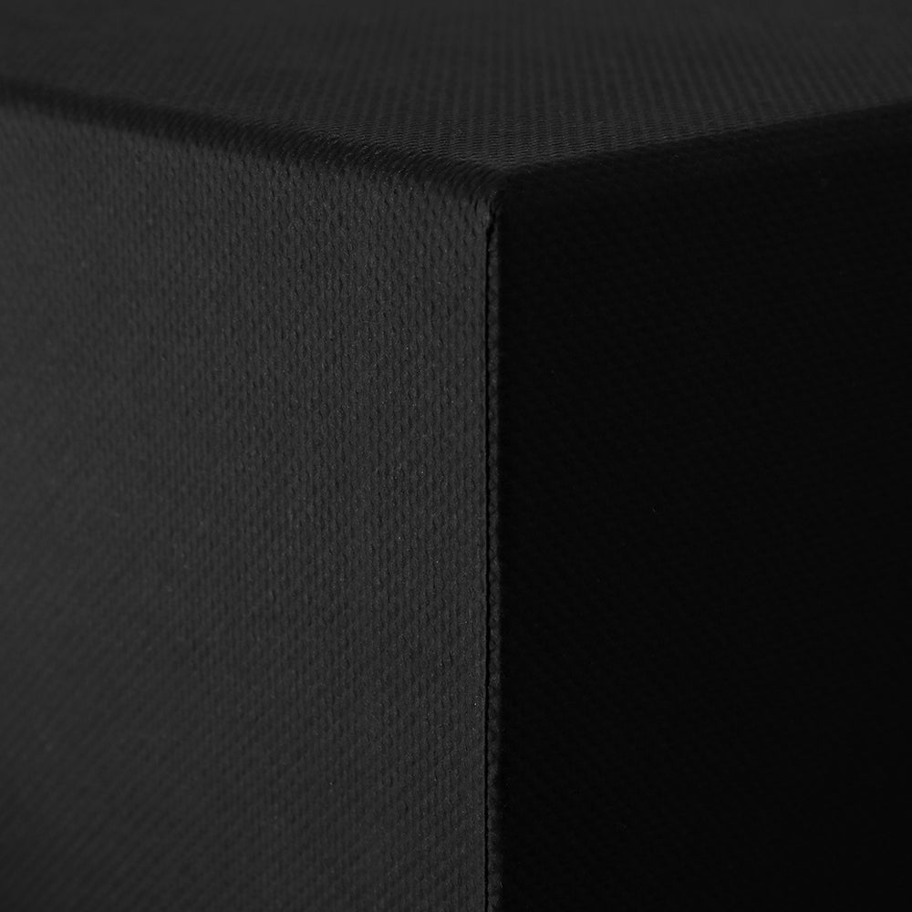 Schwarze geriffelte Kerzenbox (Größe 1)