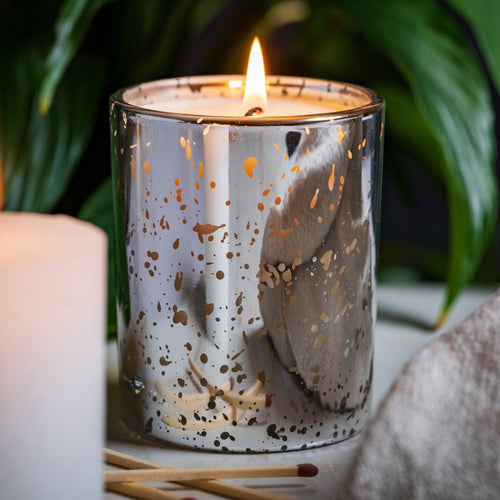 30cl Ebony Luxury Candle Jar - Electroplated Silver 