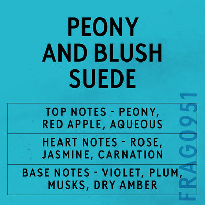 Peony & Blush Suede Fragrance Oil Scent Card