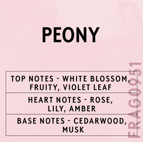 Peony Fragrance Oil Scent Card