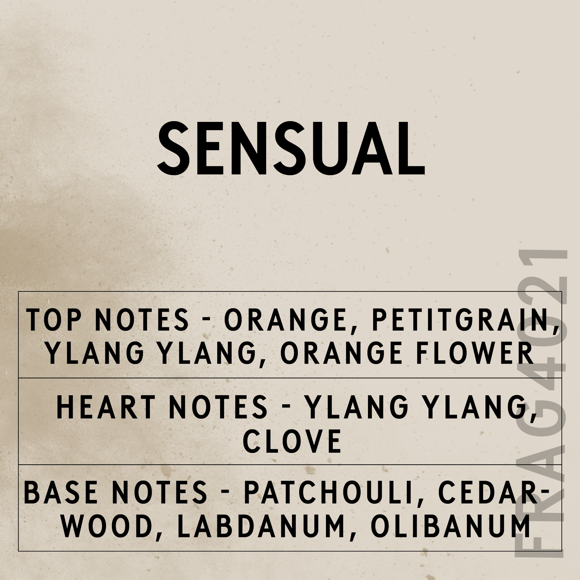 Sensual Essential Oil Scent card