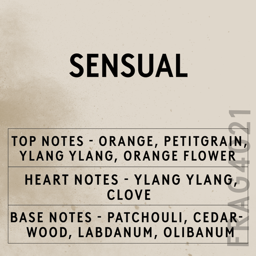 Sensual Essential Oil Scent card