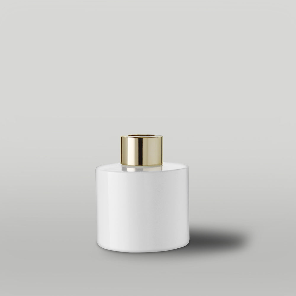 100ml Squat Circular Diffuser Bottle - Gloss White (Box of 6)