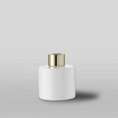 100ml Squat Circular Diffuser Bottle - Gloss White (Box of 6)