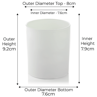 30cl Lotti Candle Glass - Externally White Matt