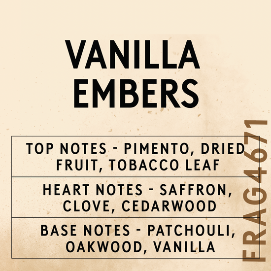 Vanilla Embers Fragrance Oil Scent Notes