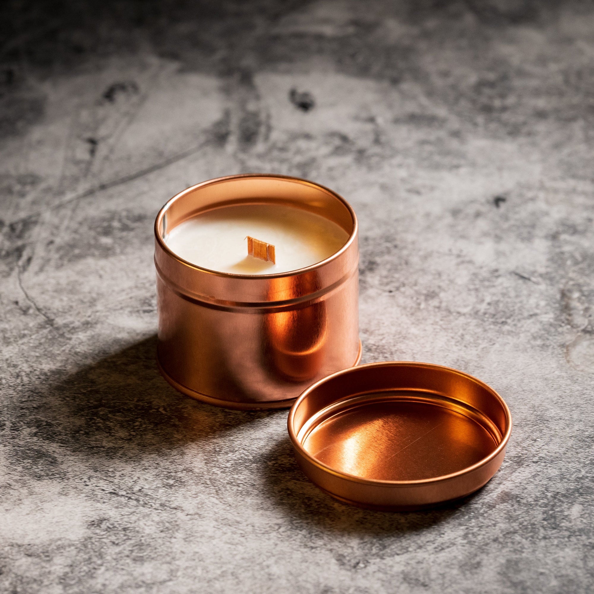 10cl Candle Tin - Rose Gold 