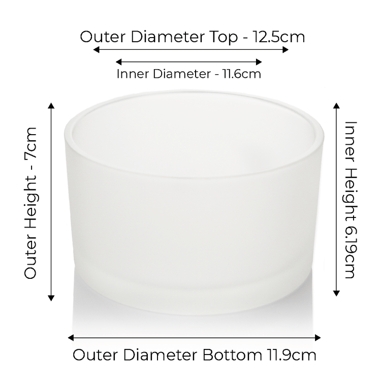 Candle Shack BV 50cl Candle Glass Bowl - Frosted Finish