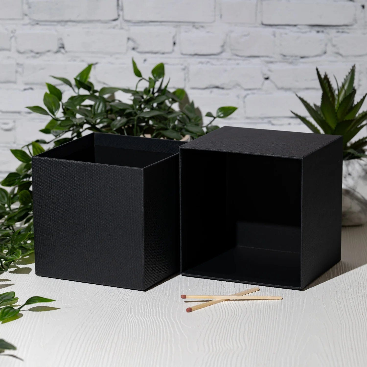 Candle Shack Candle Box Luxury Rigid Box for Tall 3-Wick Bowl - Black