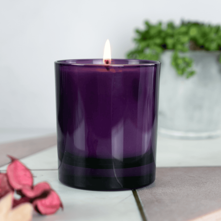 Candle Shack Candle Jar 30cl Lotti Glass - Amethyst Purple - Box of 6