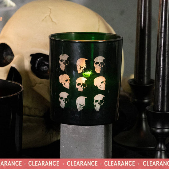 Candle Shack Candle Jar Bad To the Bone - 30cl Lotti Emerald Laser-etched Halloween Candle Jar (Box of 10)