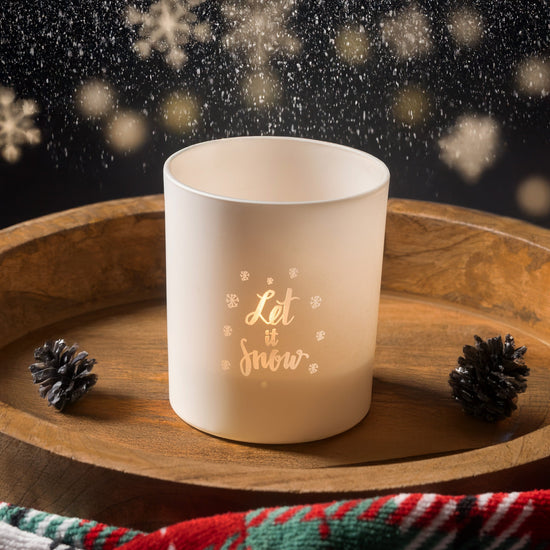 Candle Shack Candle Jar Let It Snow - Matt White 30cl Lotti Christmas Candle Jar