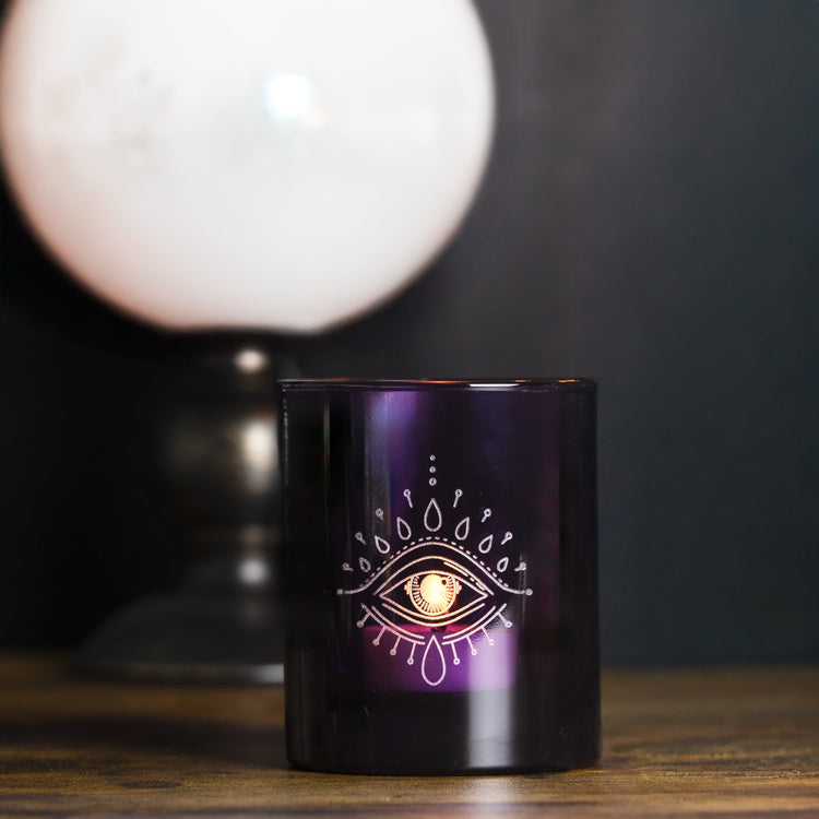 Candle Shack Candle Jar Third Eye - Amethyst Purple 30cl Lotti Halloween Candle Jar (Box Of 6)