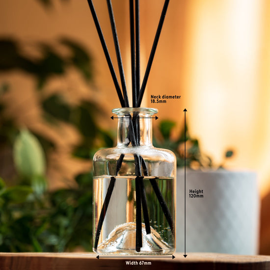 Diffuser Bottles - 200ml Clear Glass Round Diffuser Bottle