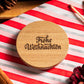 Candle Shack UK Lid Frohe Weihnachten - Christmas Natural Wooden Lid For 30cl Candle