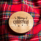Candle Shack UK Lid Merry Christmas - Christmas Natural Wooden Lid For 30cl Candle