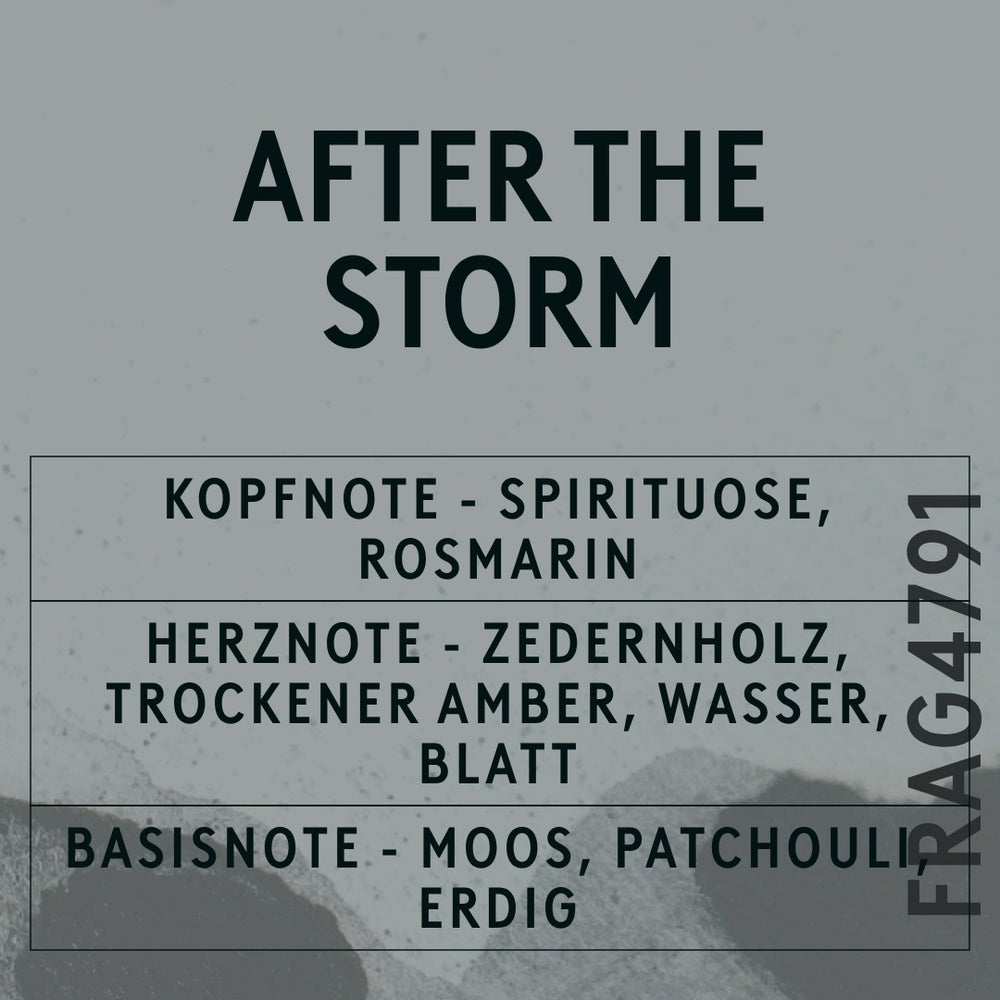 After The Storm Fragrance Oil scent card (German)
