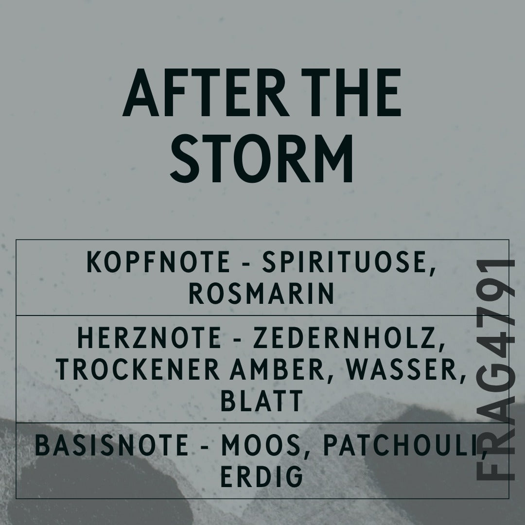After The Storm Fragrance Oil scent card (German)