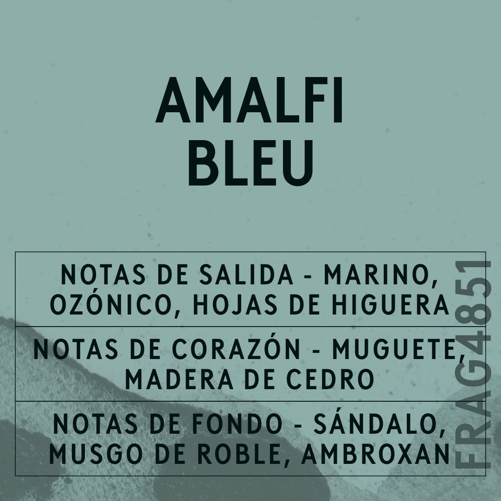 Amalfi Bleu Fragrance Oil scent card (Spanish)