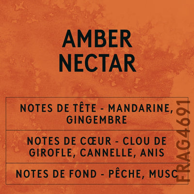 Amber Nectar Fragrance Oil scent card (French)