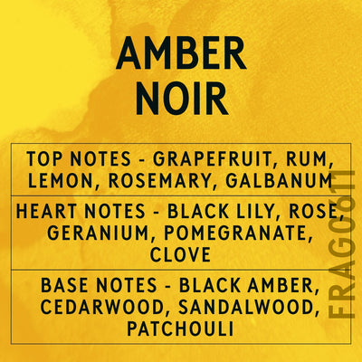 Amber Noir fragrance oil - Candle Shack aluminium bottle with dried botanicals on a dark slate background