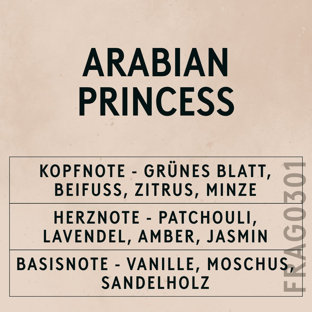 Arabian Princess Fragrance Oil scent card (German)