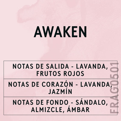 Awaken Fragrance Oil scent card (Spanish)